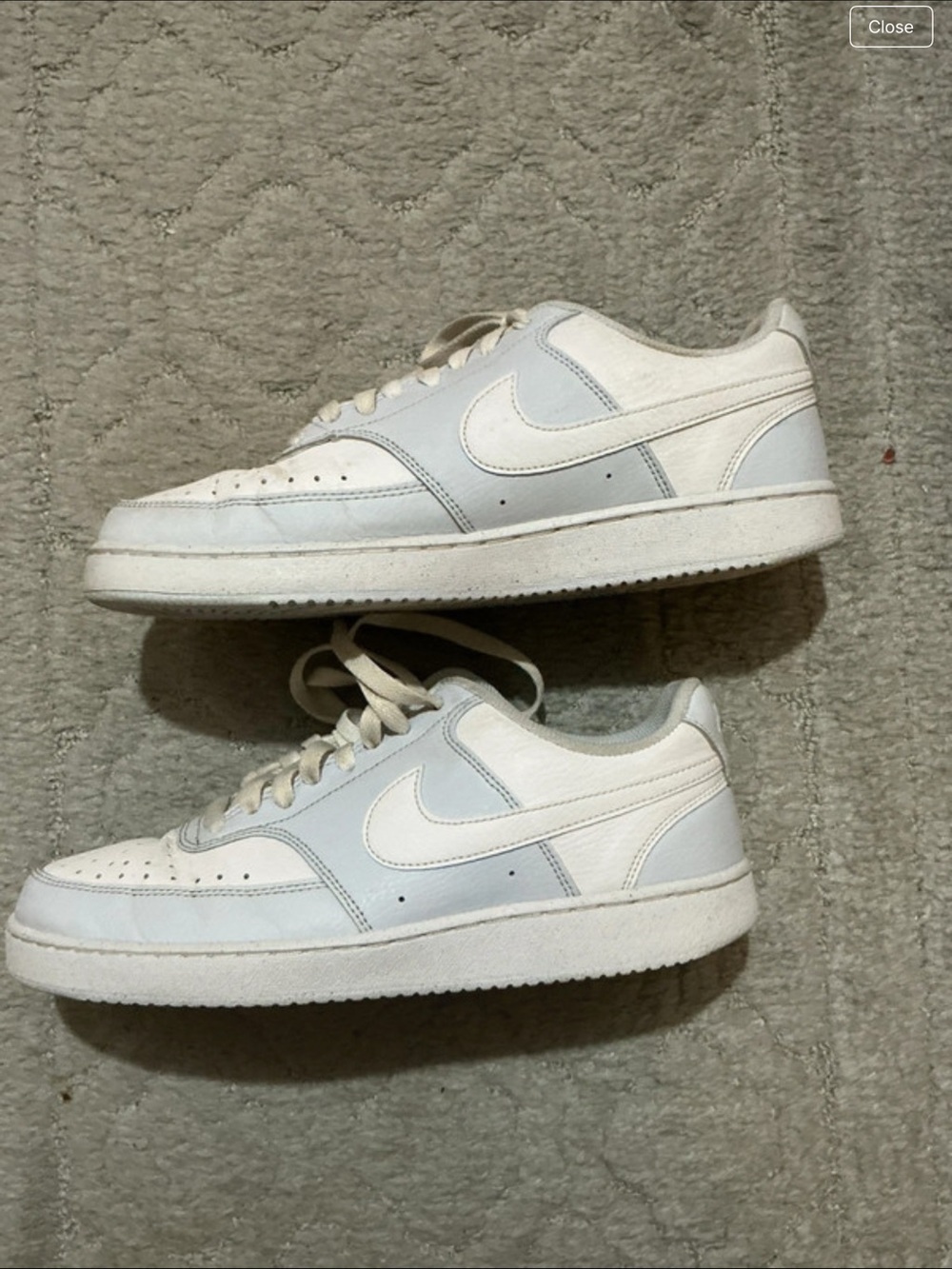 Nike Women’s Low-Top Sneakers in White and Light Blue